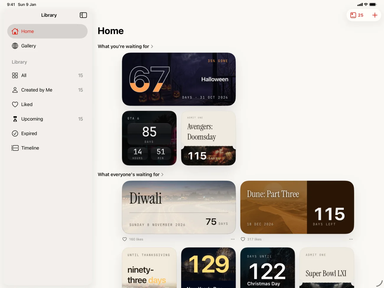 Any Countdown on iPad