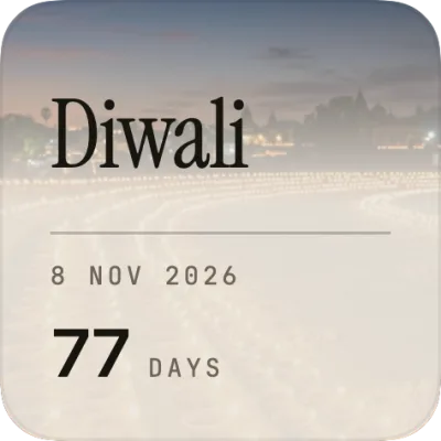 Diwali countdown widget