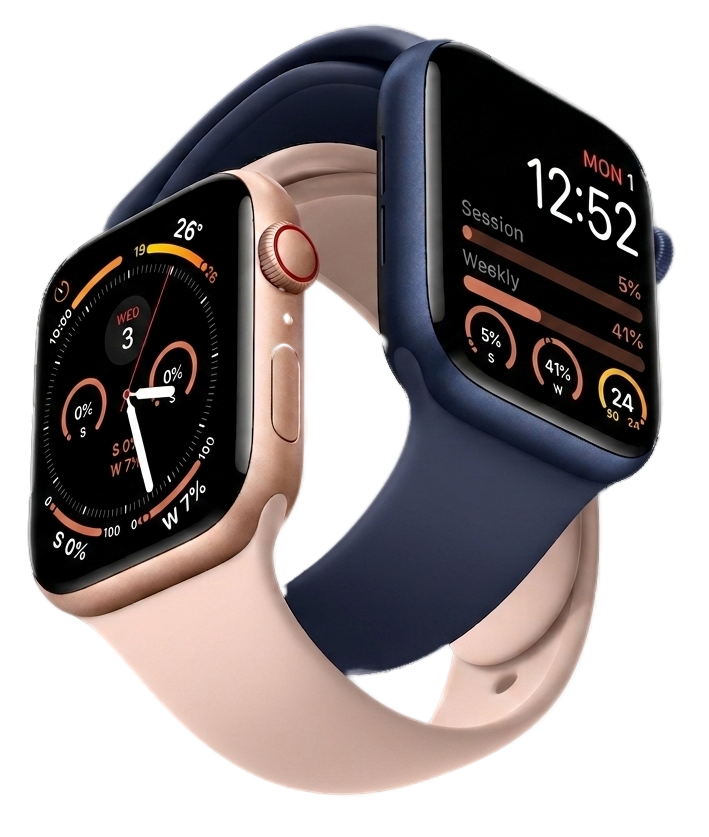 Usage for Claude complications on Apple Watch faces showing session, weekly, and Opus usage