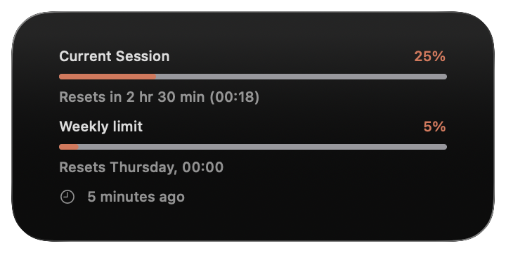 Detailed widget