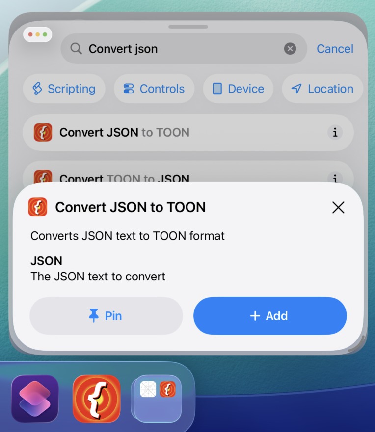 Apple Shortcuts on iPad