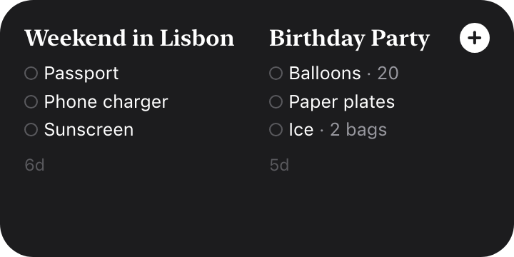 Medium widget, dark