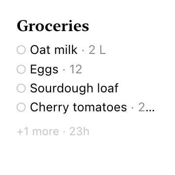 Small widget