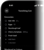 Vanishing List