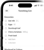 Vanishing List